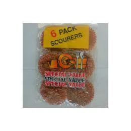 144 Pieces 6pc Scourers - Scouring Pads & Sponges