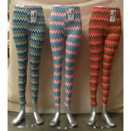 72 Wholesale Ladies Leggings One Size Mixed Color