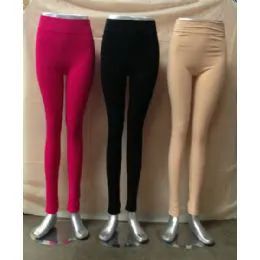 48 Wholesale Ladies Leggings One Size Mixed Color