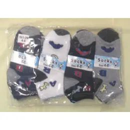 360 Units of Children's Ankle Socks Size:4-6 - Boys Ankle Sock