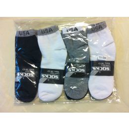 144 Pairs Men Ankle Socks Size 10-13 - Mens Ankle Sock