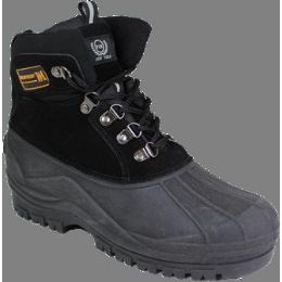 12 Units of Men"s Rubber Duck Boots Black Only - Men's Work Boots
