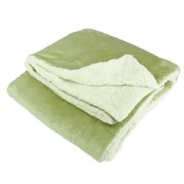12 Pieces UltrA-Plush Reversible Throw Blanket Sage - Blankets & Bedding