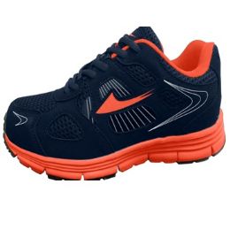 12 Wholesale Mens Sneakers In Blue And Orange