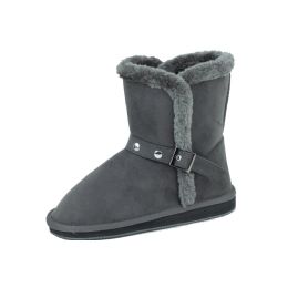 18 Bulk Ladies Faux Far Lining Winter Boot Grey Color