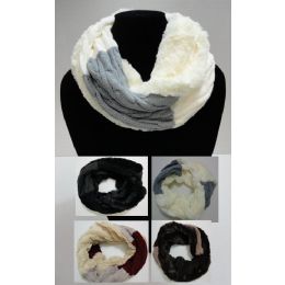 24 of Plush/knitted Infinity Scarf [cable Knit]
