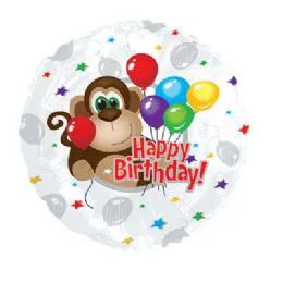100 Pieces Ct 17 Ds Monkey Around B-Day - Balloons & Balloon Holder