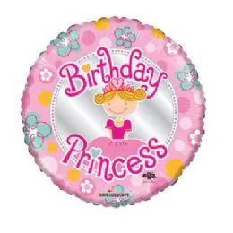 100 Pieces Cv 18 Ds B-Day Princess - Balloons & Balloon Holder