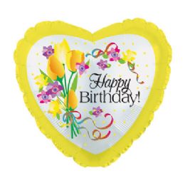 100 Wholesale Ct 17 Ds Birthday Yellow Floral