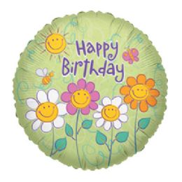 100 Pieces Cv 18 Ss H B-Day Flowers - Balloons & Balloon Holder