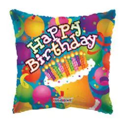 100 Wholesale Cv 18 Ss B-Day Balloons/cake sq
