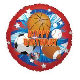 100 Pieces Cv 18 Ss B-Day Sports - Balloons & Balloon Holder