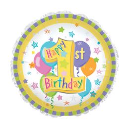 100 Pieces Ct 17 Ds Pastel 1st Birthday - Balloons & Balloon Holder