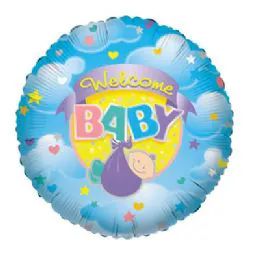 100 Pieces Cv 18 Ss Welcome Baby - Balloons & Balloon Holder