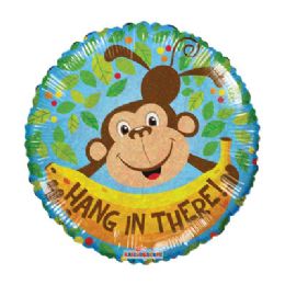 100 Pieces Cv 18 Ds Hang In There Monkey - Balloons & Balloon Holder