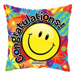 100 Pieces Cv 18 Ds Smiley Congrats Gelli - Balloons & Balloon Holder