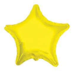 100 Pieces Cv 18 Ds Star Yellow - Balloons & Balloon Holder