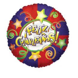 100 Pieces Feliz Cumpleanos Balloon - Balloons & Balloon Holder