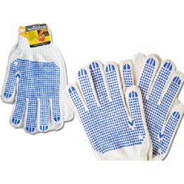 144 Wholesale Working Gloves Men 2pairs Blue Clr