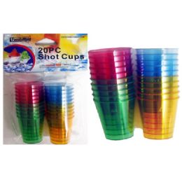 48 Wholesale 20pc Plastic Shot Glass Cups