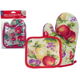 144 Pairs Glove + Pot Holder 2pc/pc Apple - Oven Mits & Pot Holders