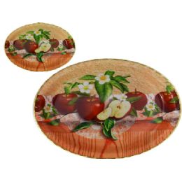 48 Wholesale Printed Plastic Oval Tray
