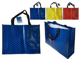 144 Pieces Polka Dot Shopping Bag - Bags Of All Types