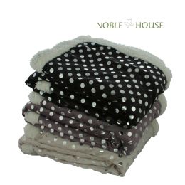 12 Bulk Sherpa Blankets Assorted Color Style Dot