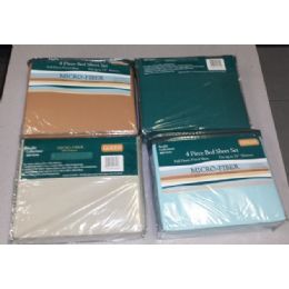 8 Wholesale 4 Pc Bed Sheet Set MicrO-Fiber Assorted Colors Full Size