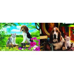 20 Wholesale 3d Picture 87--Basset Hound With Cat/beagle With Cat