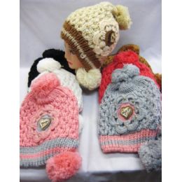 48 of Ladies Fashion Winter Hat Assorted Colors