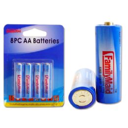 96 Wholesale 8pc Aa Batteries Blister Card