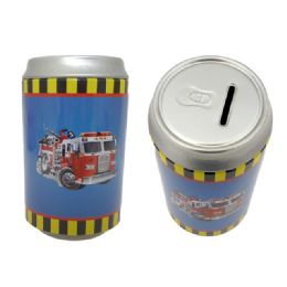 72 Pieces Saving Bank Tin Fire Truck - Coin Holders & Banks
