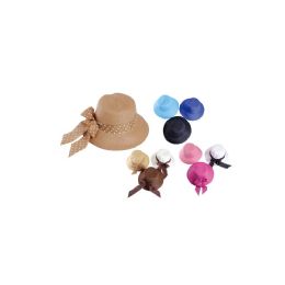 48 Wholesale Dotted Hanging Bow Sun Hat