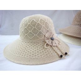 36 Wholesale Ladies Woven Summer Hat For Gardening