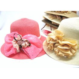 36 Pieces Ladies Fancy Summer Hat Assorted Colors - Sun Hats