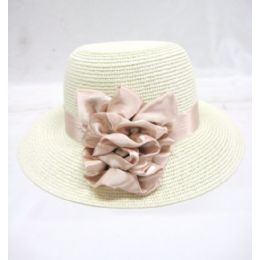 36 Pieces Ladies Summer Hat White Color - Sun Hats