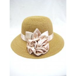 36 Pieces Ladies Summer Hat Beige Color - Sun Hats
