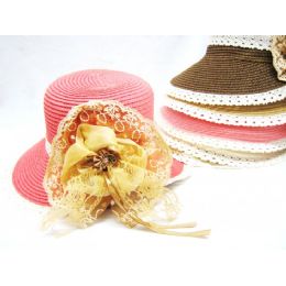 36 Pieces Ladies Summer Hat Assorted Color - Sun Hats