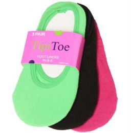 120 Units of Tipi Toe Girls Foot Liners - Girls Ankle Sock