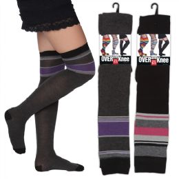 60 Wholesale Vwomen's Over The Knee Socks