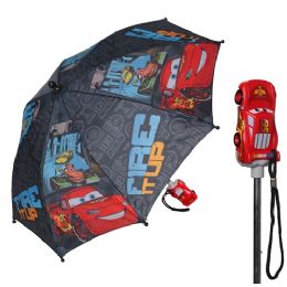 12 Wholesale Disney Cars Boy's Umbrella With 3d Molded Handle