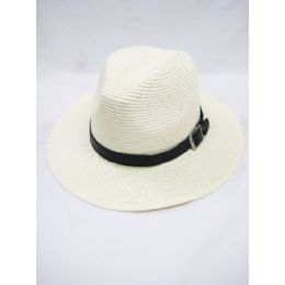 48 Wholesale Men's Summer Hat White Color Only