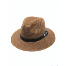 48 Pieces Men's Summer Hat Brown Color Only - Sun Hats