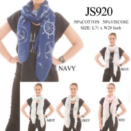 24 of Ladies Fashion Scarf Asst Colors