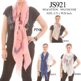 24 of Ladies Fashion Scarf Asst Colors