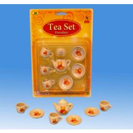 144 Wholesale Porcelain Tea Set In Blister Card