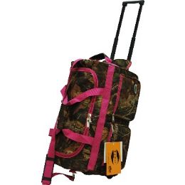 12 Pieces "E-Z Roll" 22" Hunting Rolling Duffel W/pink Trim - Travel & Luggage Items