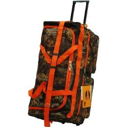 8 Pieces "E-Z Roll" 30" Hunting Rolling Duffel Orange Trim - Travel & Luggage Items