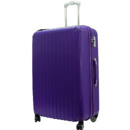 3 Pieces "E-Z Roll" 30" Hardshell LuggagE-Purple - Travel & Luggage Items